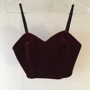 Velvet Crop top American Apparel